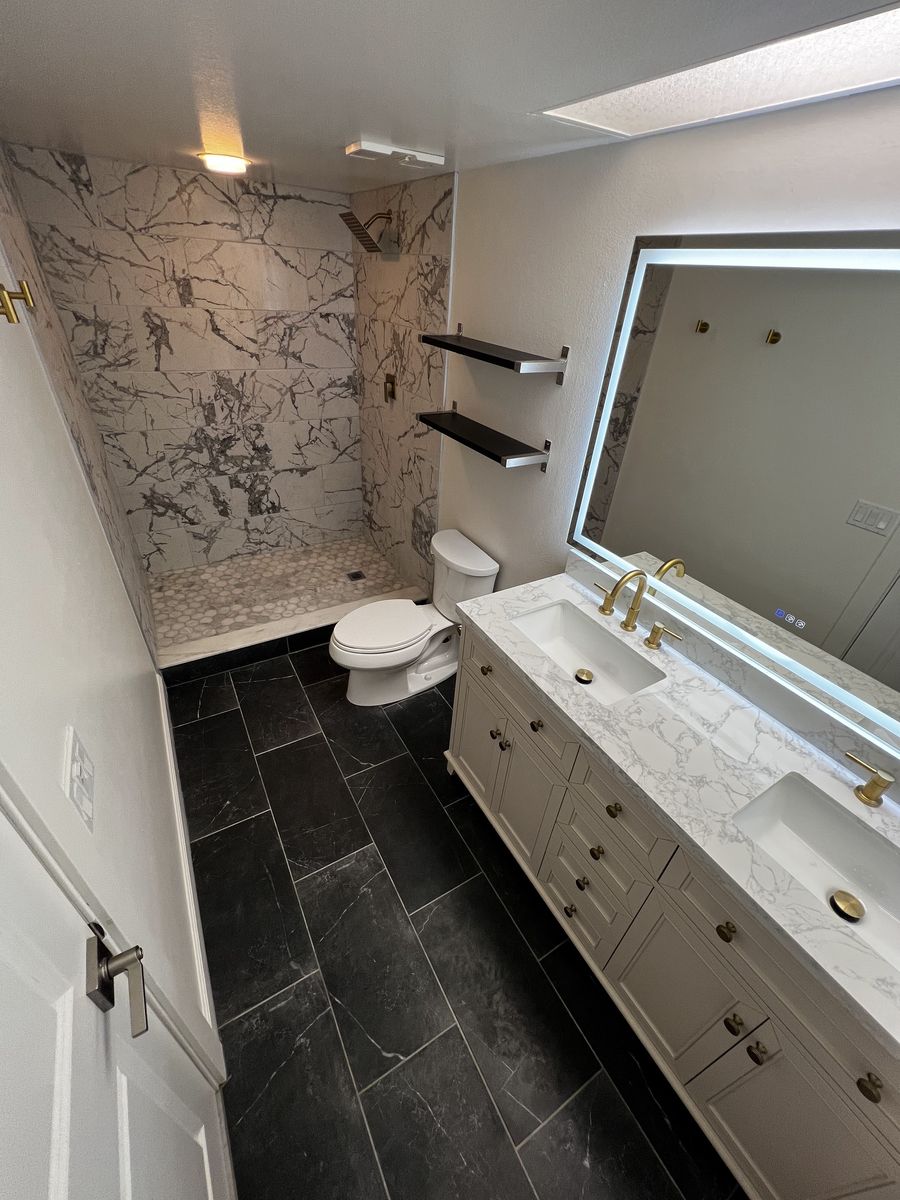 Completed bathroom renovation