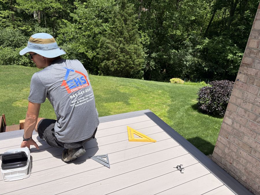 EHS Construction installing composite decking