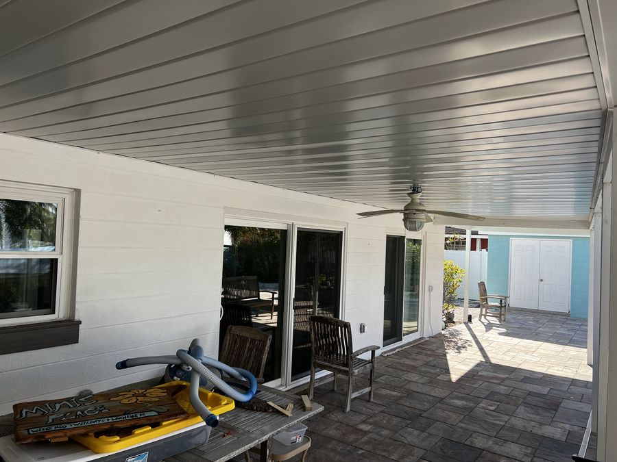 Covered patio improvements in progress