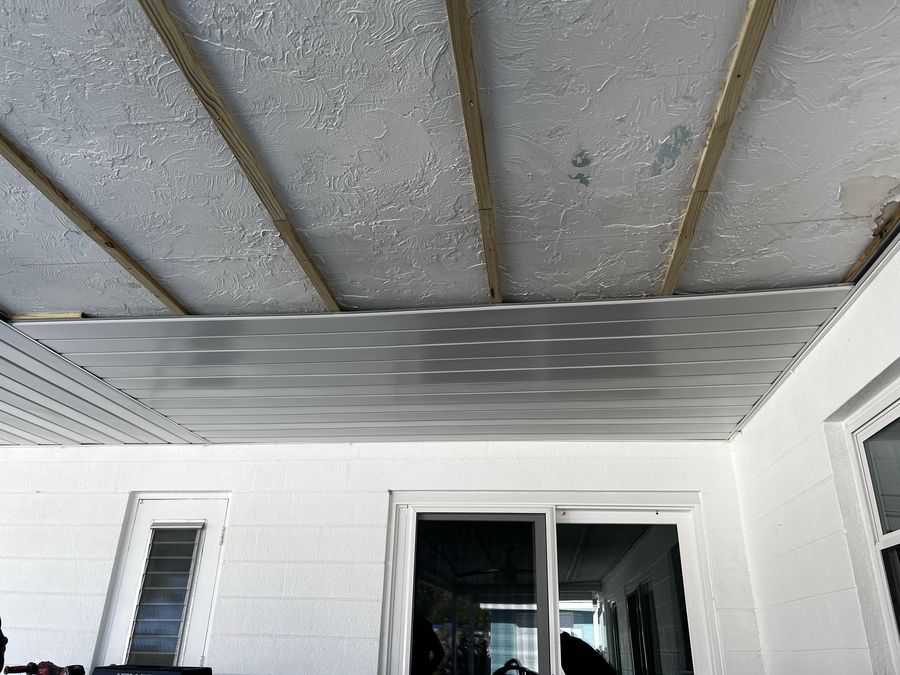 Patio ceiling and soffit finish work